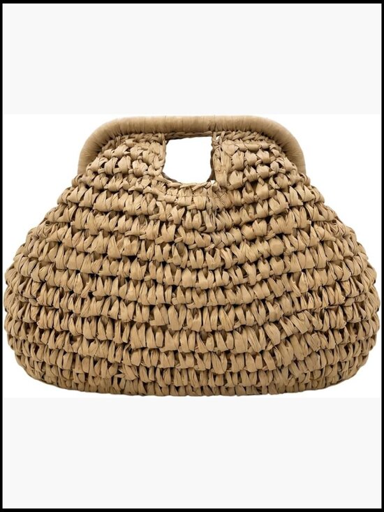 Handbags - Straw Clutch Purses Crossbody Woven Boho Pouch Beach Evening Bags